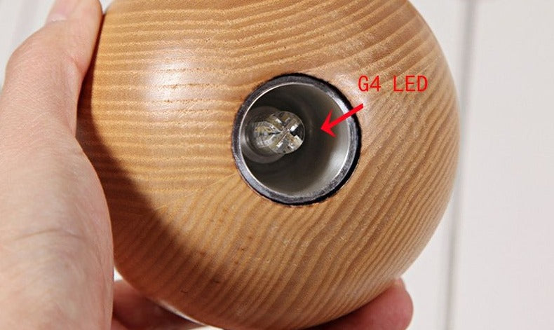 Houten Bol Pendellicht | Modern Natuurlijk Ontwerp
