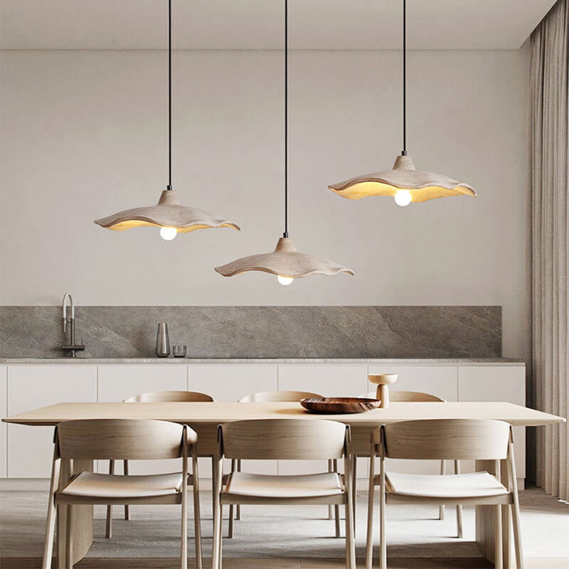 Japanse Vintage Cementen Bloem Hanglamp | 1-Licht