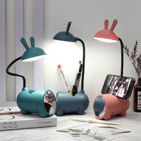 BunnyGlow Creatieve LED Touch-Lamp met Pennenhouder | USB Oplaadfunctie | Bureau Lamp | Kinderkamer Decoratie