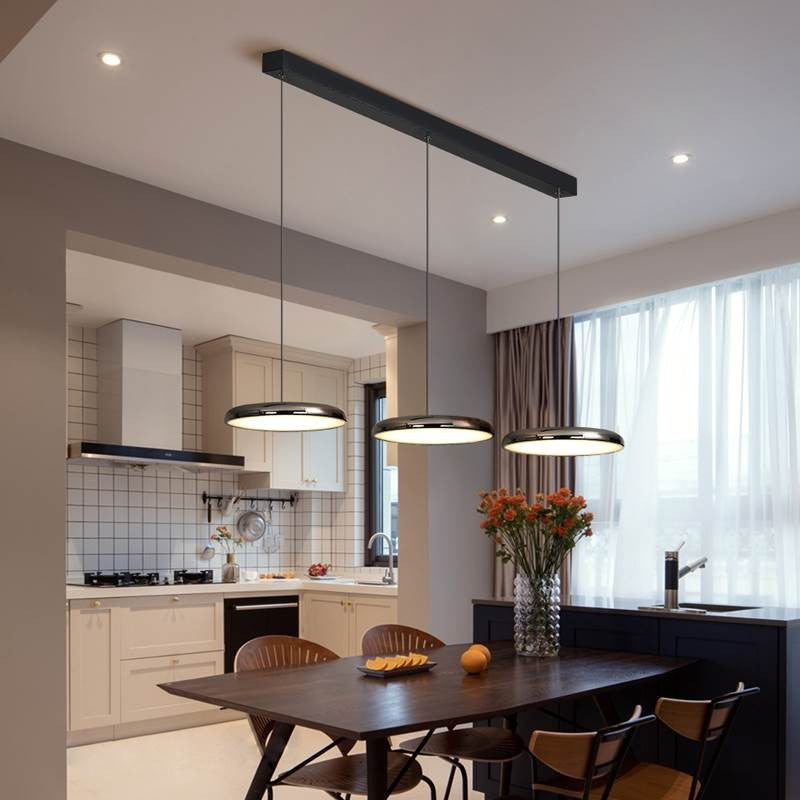 Aria Moderne Minimalistische Hanglamp Rood Zwart Zilver Metaal Slaapkamer
