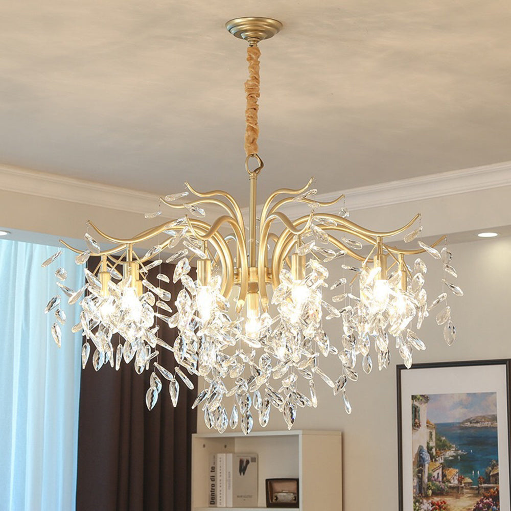 Kristy Luxe Wisteria Bloem Crystal Kroonluchter