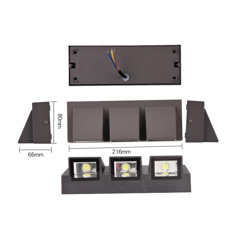 Vexto Moderne Zwarte Metalen LED Buiten Wandlamp