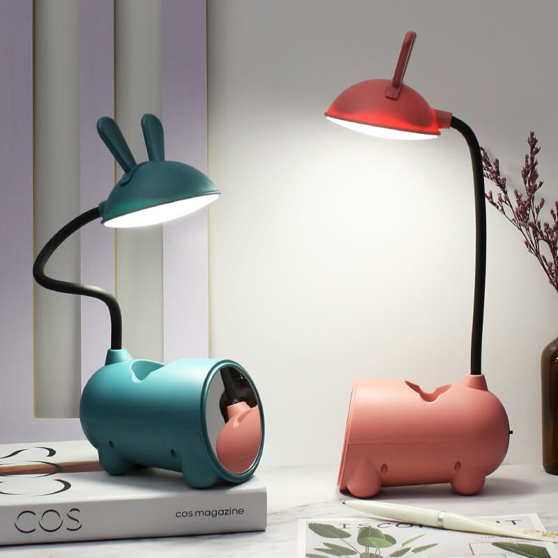 BunnyGlow Creatieve LED Touch-Lamp met Pennenhouder | USB Oplaadfunctie | Bureau Lamp | Kinderkamer Decoratie