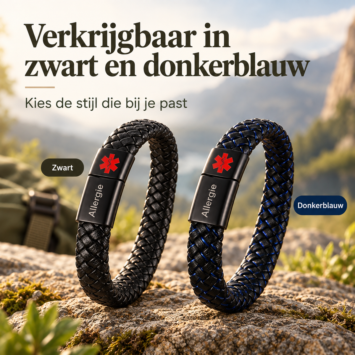 Custom AlertBand | Medische ID Armband voor Sporters & Outdoorliefhebbers
