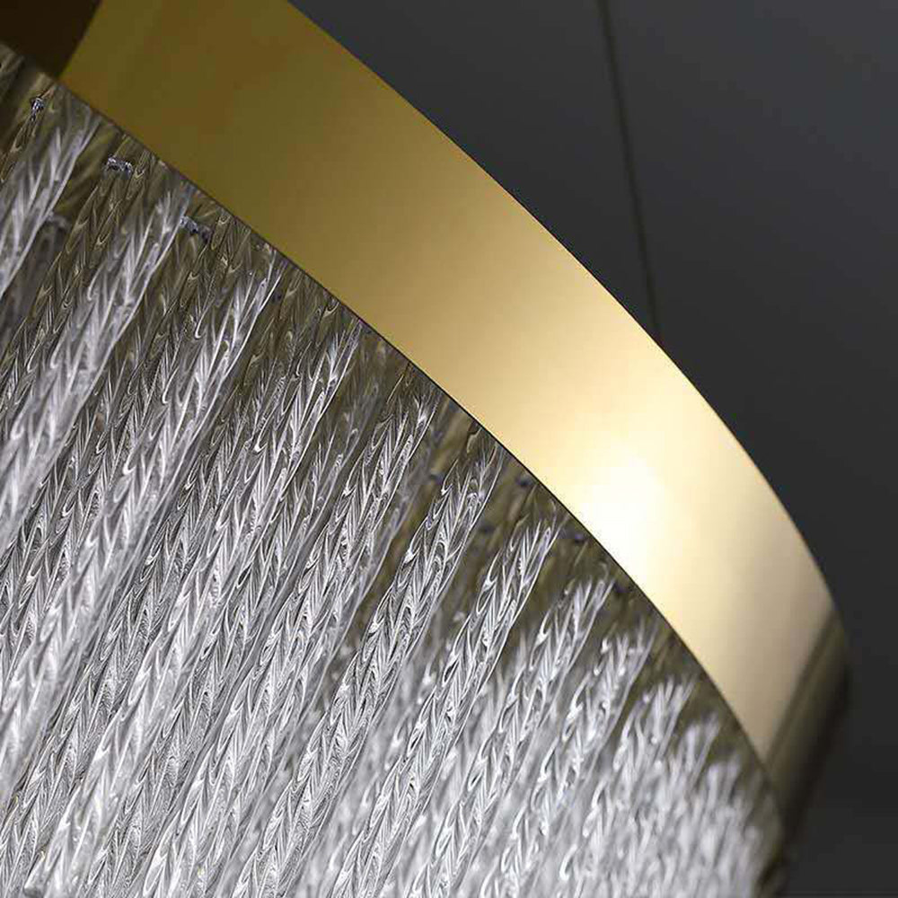 Arisha Hanglamp Ronde Modern, Metaal, Goud, Woonkamer/Horeca