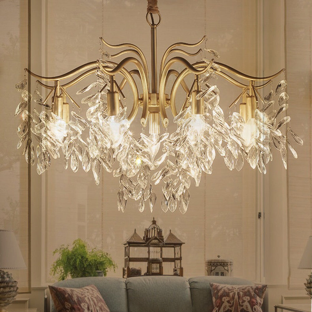 Kristy Luxe Wisteria Bloem Crystal Kroonluchter