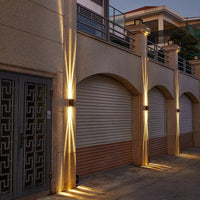 Moderne waterdichte rechthoekige LED-wandlamp voor buiten