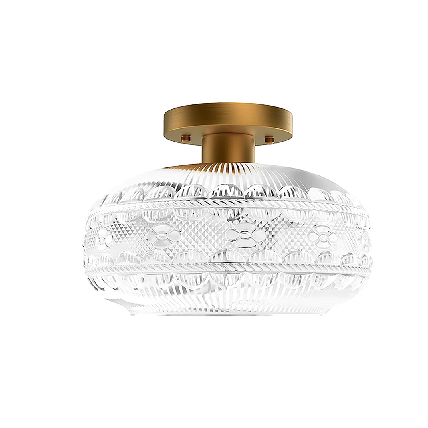 LustraTex Plafondlamp | Industrieel ontwerp van gestructureerd glas