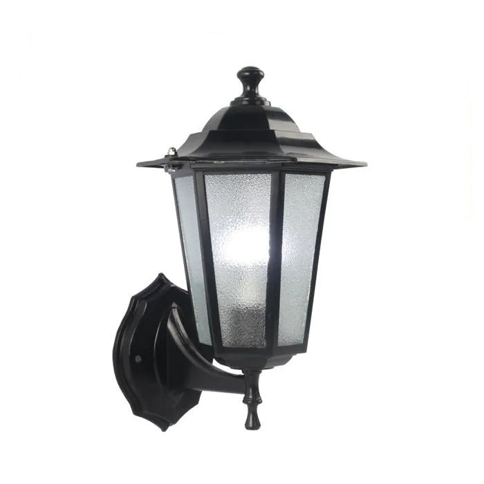 Buitenwandlamp met Bewegingssensor en Zwart Metalen Frame