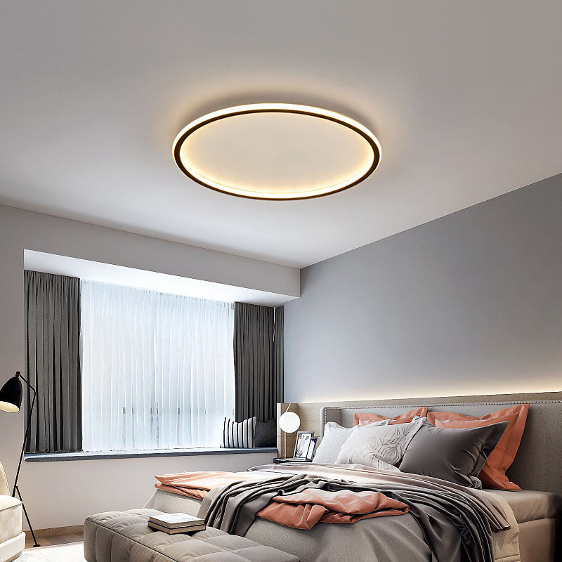 Arisha Moderne Ring LED Plafondlamp Zwart/Wit Woon/Slaapkamer
