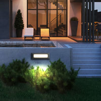 Ray Moderne Metalen Rechthoekige Buiten Deck/Trap Licht, Zwart