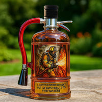 BlazeGuard – Brandweerman Eerbetoon Whisky Fles