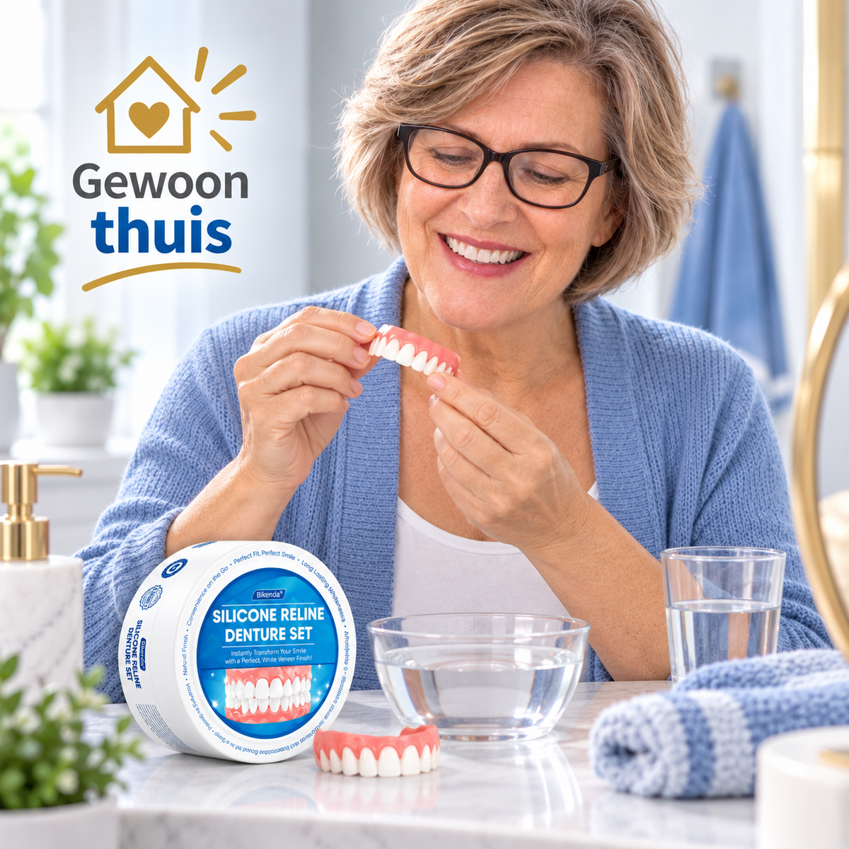 Bikenda | Voordelige Siliconen Reline-Set voor je Kunstgebit Thuis