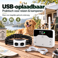 Draadloze Hondenomheining voor Camping & Caravan – 2-in-1 Trainingshalsband