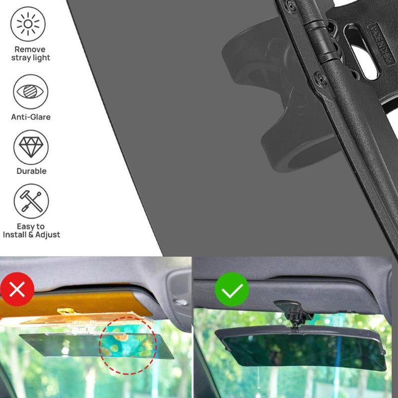Zonneblender voor de auto met gepolariseerde verblindingsbescherming