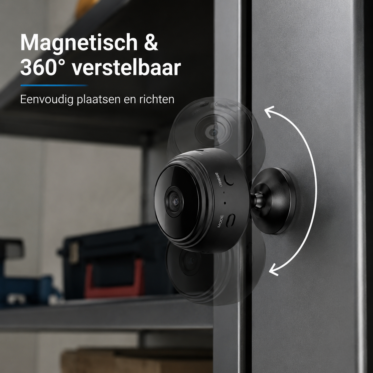 AutoVision | Draadloze Magnetische Beveiligingscamera met Nachtzicht