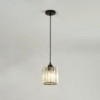 Vina Moderne Cluster Cilinder Glazen Hanglamp, Zwart/Goud