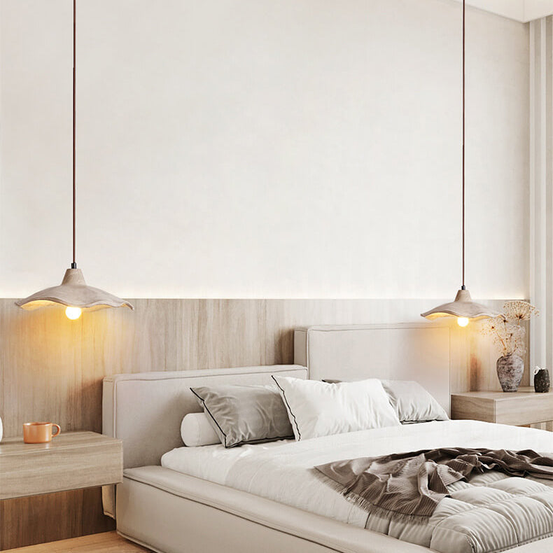 Japanse Vintage Cementen Bloem Hanglamp | 1-Licht