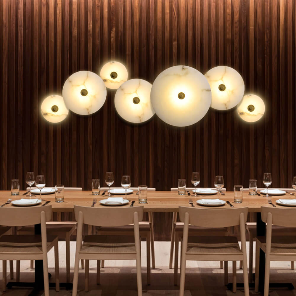 Combinatie van acryl en marmer in een designlicht!