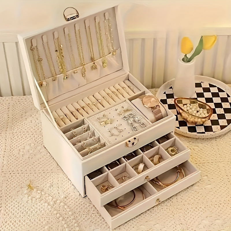 Skanto | Sieradenbox Leren Organizer met Lades