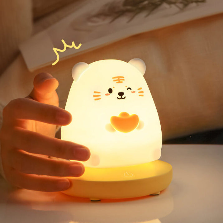 Dier-LED-nachtlamp | Schattig siliciumontwerp | Ingebouwde LED