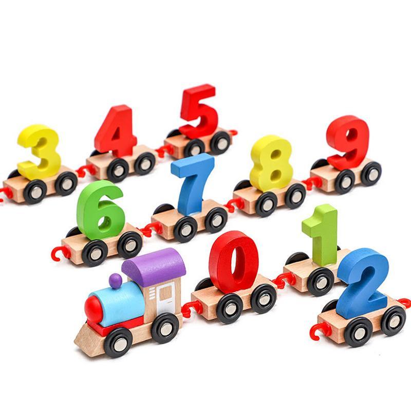 Trein leren en spelen | Deze Learn & Play treinset is ontworpen voor kleine handjes en ondersteunt het vroegtijdig leren van wiskunde door middel van spelen met de handen.