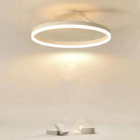 Arisha Plafondlamp Ring Modern LED Zwart/Wit Woonkamer Gang Metaal