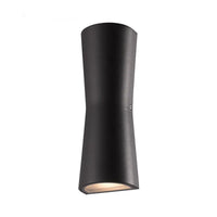 Laxor Minimalistische Fakkel Metaal Buiten Wandlamp Waterdicht, Zwart/Wit