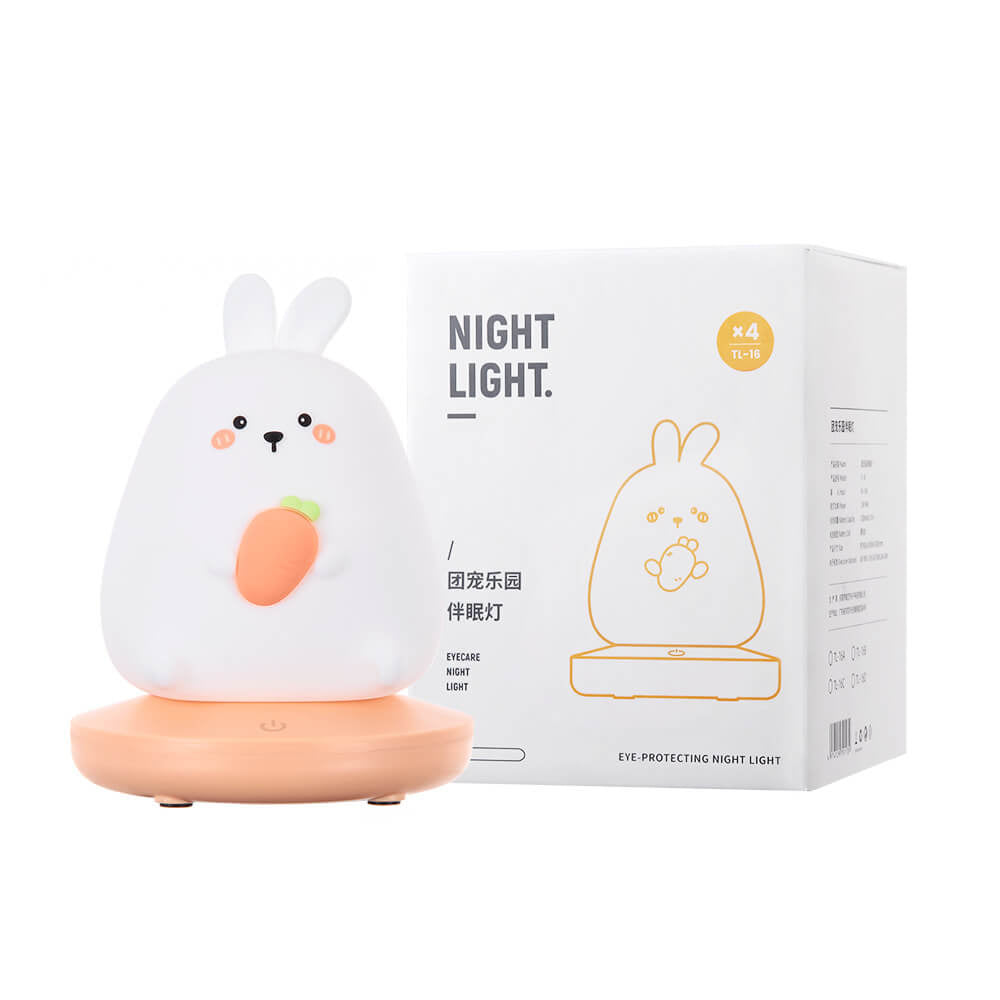 Dier-LED-nachtlamp | Schattig siliciumontwerp | Ingebouwde LED