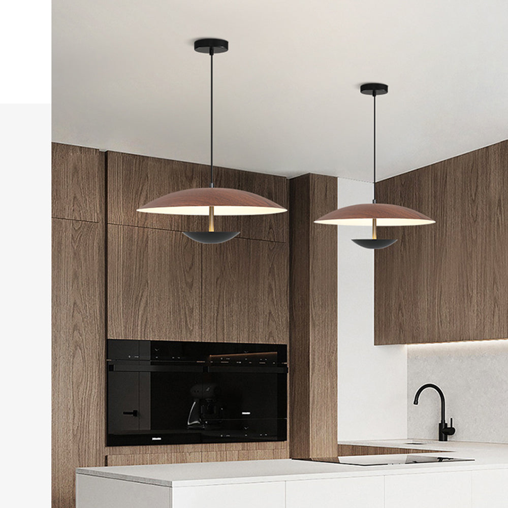 Zephy Hanglamp Dôme Traditioneel. Hout/Bruin. Woonkamer/Eetkamer