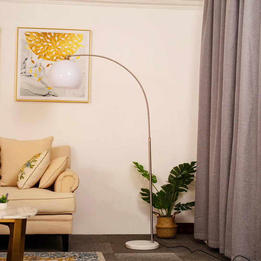 Mira Vloerlamp Dôme Modern Metaal/Marmers/Acryl Wit/Oranje Woonkamer