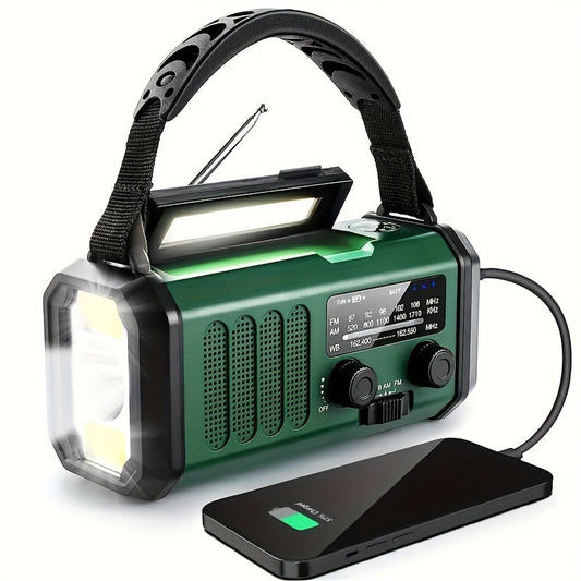 StormMate X10 Noodradio met 10.000 mAh Powerbank | Zonne-energie, Crank & USB-C | LED-Licht, SOS-Alarmering & Kompas | AM/FM/NOAA