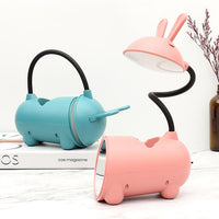 BunnyGlow Creatieve LED Touch-Lamp met Pennenhouder | USB Oplaadfunctie | Bureau Lamp | Kinderkamer Decoratie