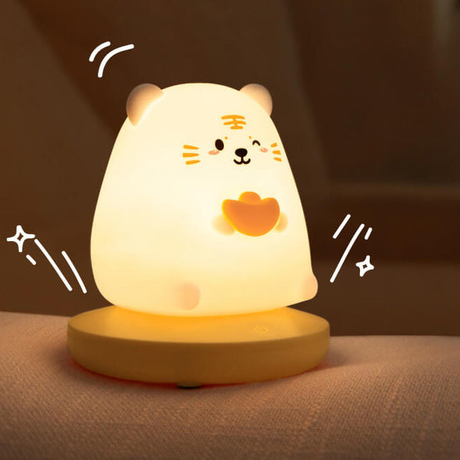 Dier-LED-nachtlamp | Schattig siliciumontwerp | Ingebouwde LED