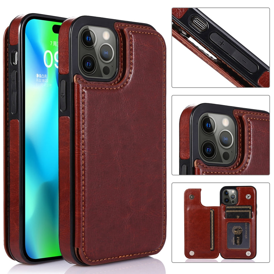 LeatherGuard | Elegante Leren Hoes met Kaartsleuven en Magnetische Sluiting | Vanero