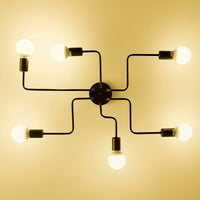 Arisha Vintage Moderne Minimalistische Industriële Zwarte Plafondlamp
