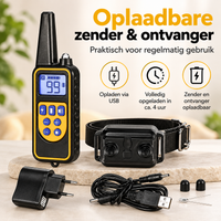 PROCANIS – Trainingshalsband voor Jacht- & Werkhonden met Afstandsbediening, IP67-Ontvanger & Bereik tot 800 m