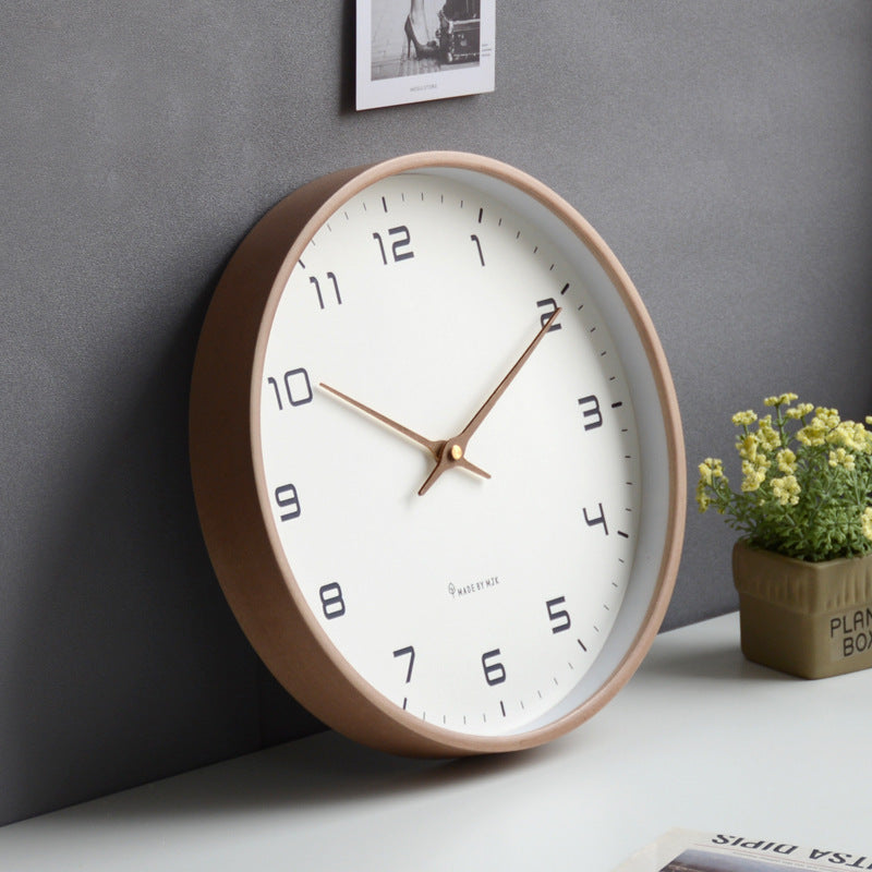 Minimalistische Wandklok met Houten Frame – Stijlvol, Tijdloos en Duidelijk