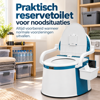 Draagbaar Noodtoilet voor Noodsituaties, Stroomuitval & Off-Grid Gebruik
