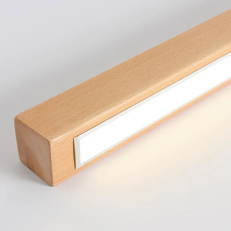 Arisha Linear Slim Plafondlamp, Hout