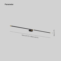 Ivox Minimalistische Lineaire Wandlamp Goud&Zwart