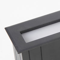 Ray Moderne Metalen Rechthoekige Buitentrap/Deck Licht, Zwart