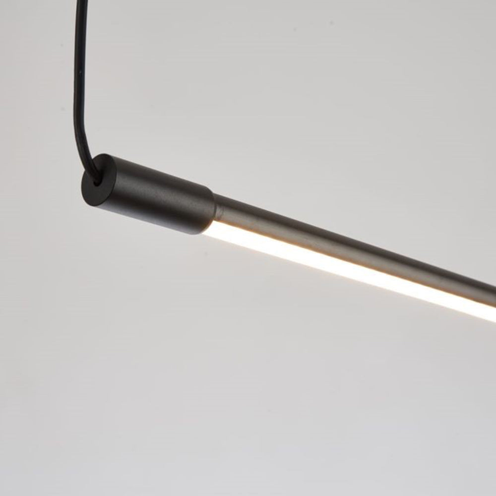 Zynar Minimalistische Lineaire Hanglamp, Zwart