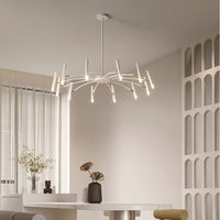 Arisha Moderne Geblazen Lineaire Metaal Meerdere Hoofd Chandeliers