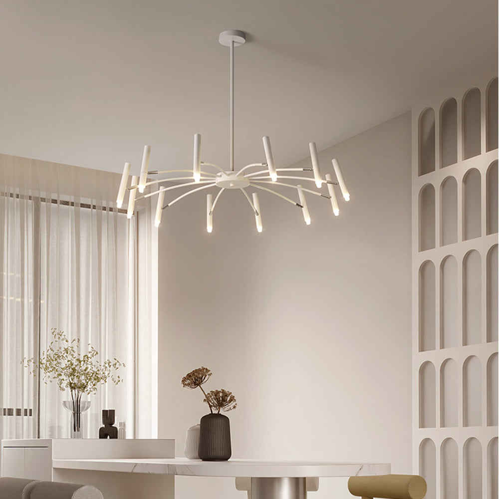 Arisha Moderne Geblazen Lineaire Metaal Meerdere Hoofd Chandeliers