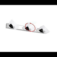 Arisha Design LED Wandlamp Vierkant Modern Metaal/Acryl Zilver Badkamer
