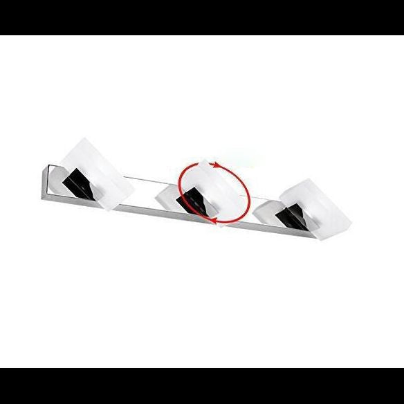 Arisha Design LED Wandlamp Vierkant Modern Metaal/Acryl Zilver Badkamer