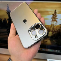 Gegalvaniseerde Matte Acryl Gehärt Glas iPhone Beschermhoes