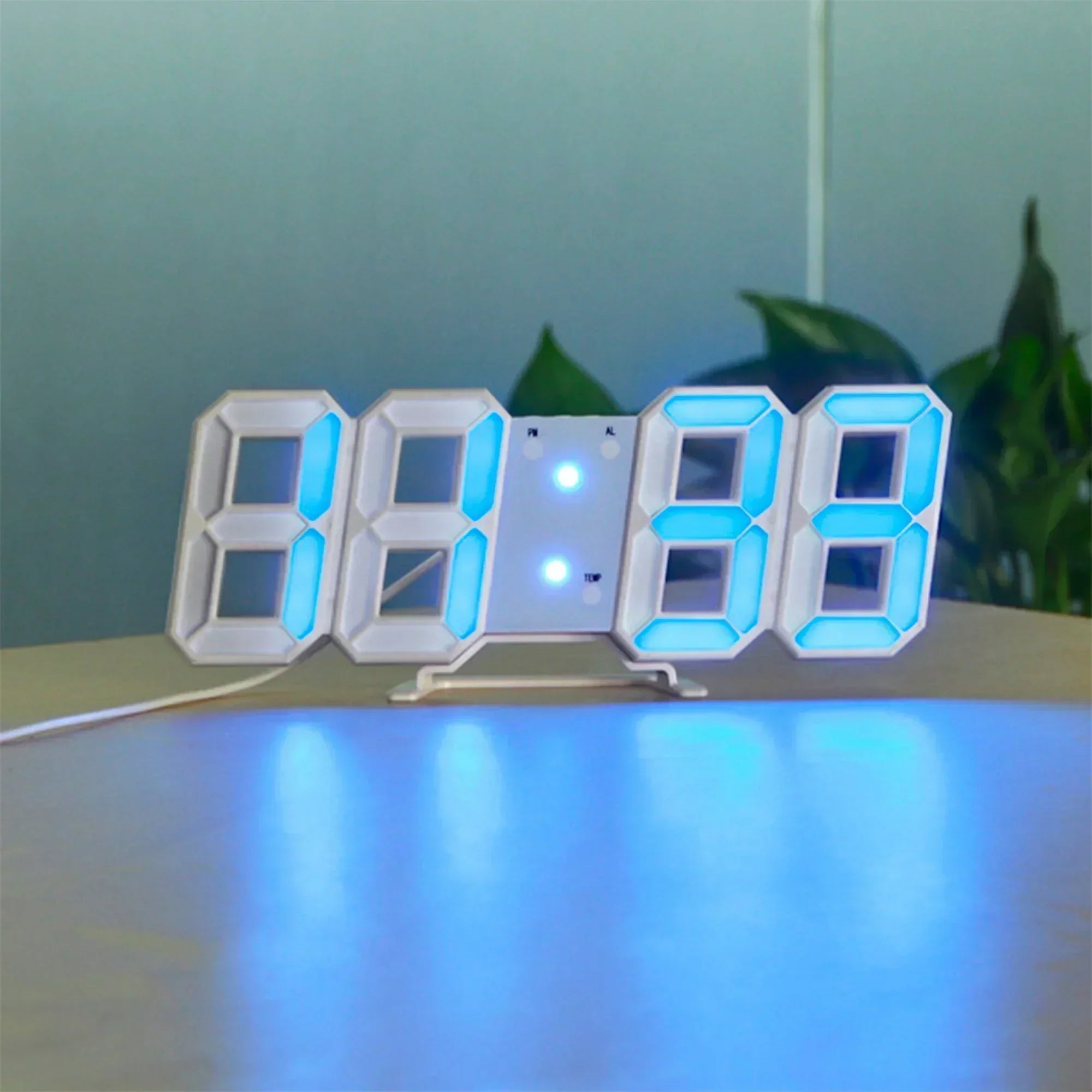 Skanto | Digitale 3D LED Wandklok – Modern Design met Dimmfunctie en Optimale Zichtbaarheid