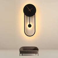 Arisha Nordic Klok Wandlamp, Goud & Zwart